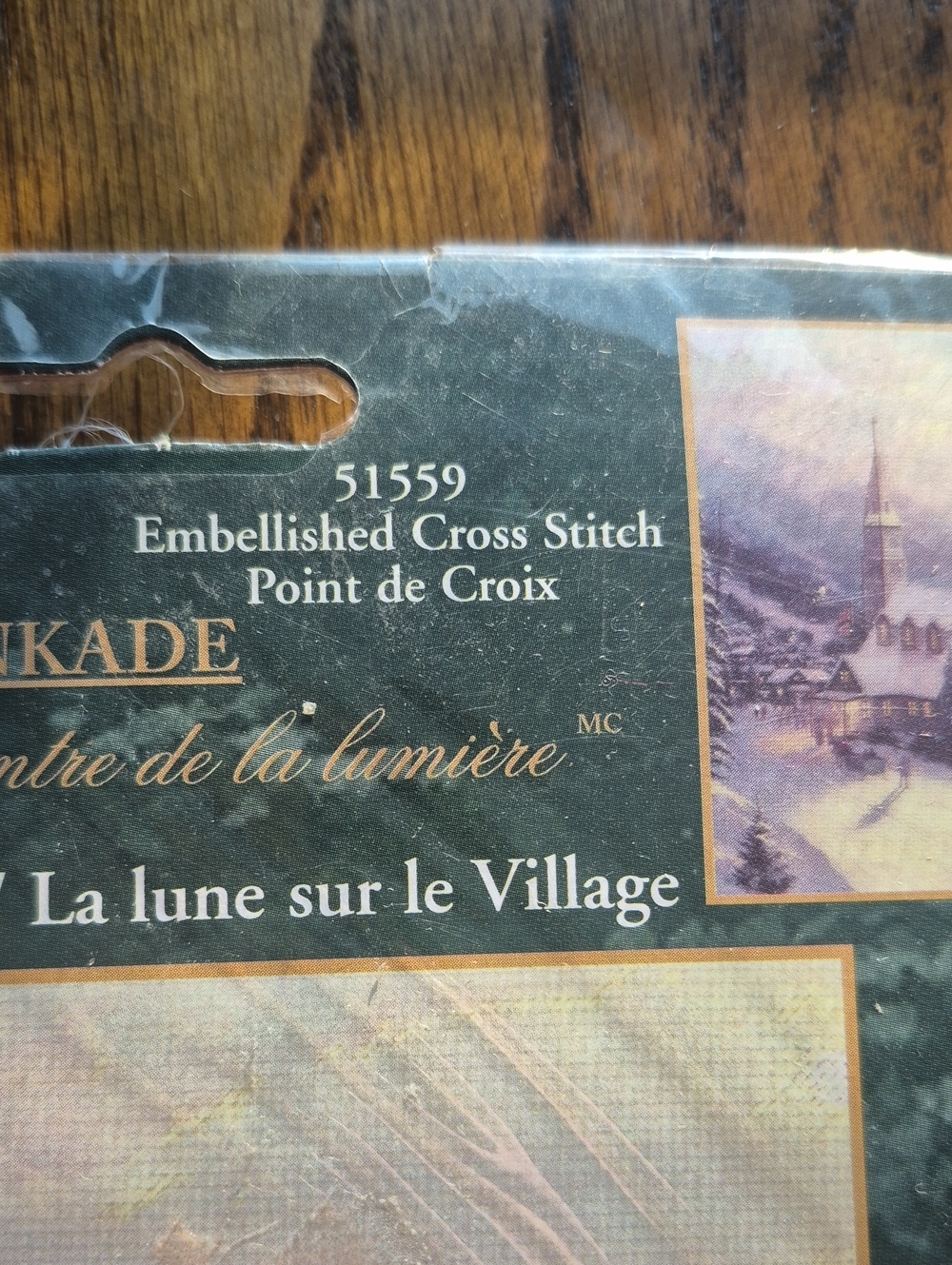 Thomas Kinkade Moonlit Village Embellished Cross Stitch Kit Candamar 51559 NEW - Picture 4 of 6